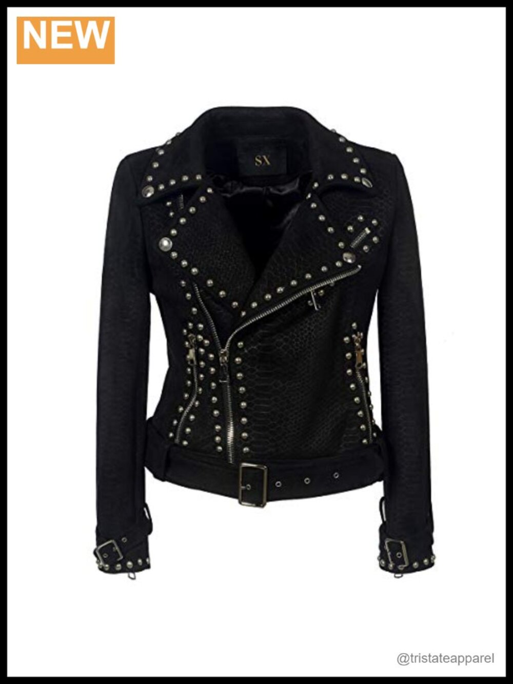 Womens Gothic Faux Suede Leather Jacket Long Sleeve Zipper Short Moto Biker Coat